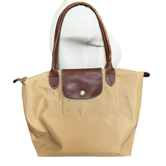 Longchamp Handbags - LONGCHAMP Le Pliage Small Shoulder Tote Desert Tan